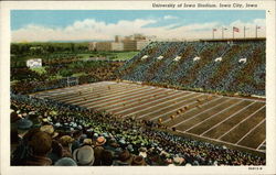 University of Iowa Stadium Postcard