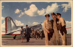 American Airlines Pilots & Passengers Aircraft Postcard Postcard