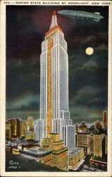 Empire State Building by Moonlight New York, NY Postcard Postcard