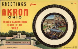 Greetings from Akron Ohio Postcard Postcard