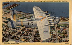 Consolidated PB2-Y-2 Navy Plane in Flight San Diego, CA Postcard Postcard