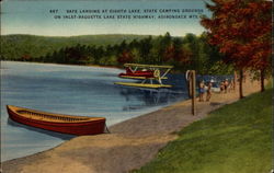 Safe Landing at Eighth Lake, State Camping Grounds Postcard