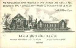 Christ Methodist Church Denver, CO Postcard Postcard