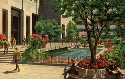 Standard Oil Company plaza garden Postcard