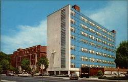 St. Francis Hospital, showing new addition Postcard