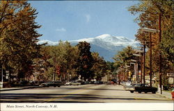 Main Street, with Mt. Washington in the background Postcard