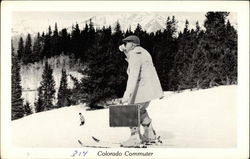 Colorado Commuter Salida, CO Comic, Funny Postcard Postcard