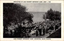 Dedication of Lake Poinsett Methodist Camp, June 1 1952 Postcard