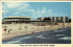 Casino and Ocean Beach at Lake Worth, Florida Postcard Postcard