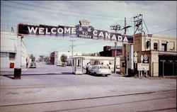 Welcome Arch Fort Frances, ON Canada Ontario Postcard Postcard