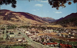 Aerial View of Town Jackson, WY Postcard Postcard