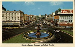 Dexter Avenue, Looking East, Showing Fountain and State Capitol Montgomery, AL Postcard Postcard