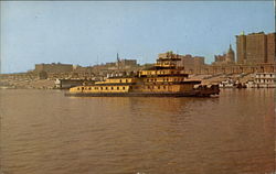 Most Powerful River Towboat in the World St. Louis, MO Postcard Postcard