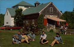 Outside the Boothbay Playhouse in Maine Postcard