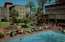 Patio of Hotel Westward Ho Phoenix, AZ Postcard Postcard