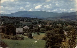 Mt. Mansfield with Stowe in the Background Vermont Postcard Postcard