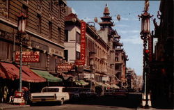 Grant Avenue, San Francisco Chinatown Postcard