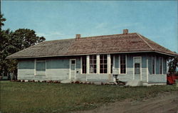 This depot was built in the early 1900s and moved to the site of Heritage House Mountain Lake, MN Postcard Postcard