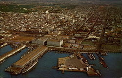 Aerial View of Downtown from the Harbor San Diego, CA Postcard Postcard