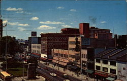 A Section of King St., Showing the Cenotaph and Gore Park Hamilton, ON Canada Ontario Postcard Postcard