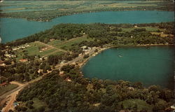 Ariel view of Lake Darling and Le Homme Dieu Alexandria, MN Postcard Postcard