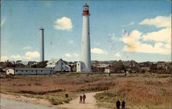 Famous lighthouse at Cape May Point New Jersey Postcard Postcard