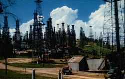 OIl Wells on Signal Hill Long Beach, CA Postcard Postcard