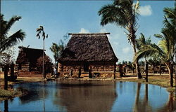 Fijian chief's house, Polynesian Cultural Center Laie, HI Postcard Postcard