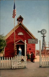 The Little Red School House, Knott's Berry Farm, Ghost Town Postcard