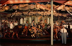 Merry-Go-Round on the Boardwalk Near South Division Street Postcard