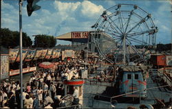 Partial View of Midway of the York Interstate Fair Pennsylvania Postcard Postcard