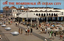 On the Boardwalk in Ocean City Postcard