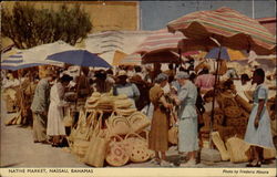 Native Market Nassau, Bahamas Caribbean Islands Postcard Postcard