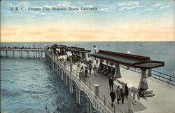 Pleasure Pier Redondo Beach, CA Postcard Postcard