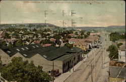 Looking up Pacific Avenue from Beach Hill Postcard