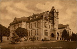 High School Fresno, CA Postcard Postcard