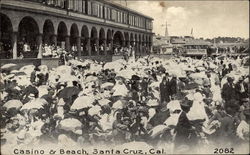 Casino and Beach Santa Cruz, CA Postcard Postcard