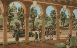 California's State Capitol as seen from the Loggia of the Beautiful Hotel Senator Postcard