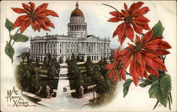 A Merry Xmas - The California State Capitol Postcard