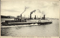 Transfer Boat "Solano" - Shasta Route Postcard