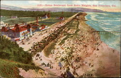 Ocean Boulevard From Sutro Heights San Francisco, CA Postcard Postcard