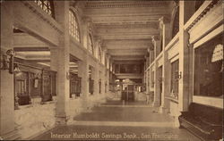 Interior Humboldt Savings Bank San Francisco, CA Postcard Postcard