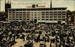 Lyon Block and Public Market Postcard