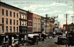 Franklin Square Troy, NY Postcard Postcard