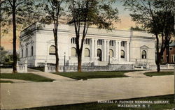 Roswell P. Flower Memorial Library Postcard