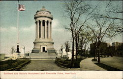 Soldiers and Sailors Monument and Riverside Drive Postcard