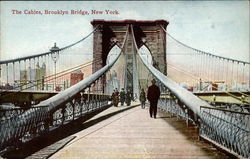 The Cables, Brooklyn Bridge New York, NY Postcard Postcard