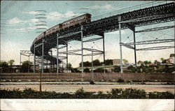 Elevated R.R. Curve on W. 110th Street New York, NY Postcard Postcard