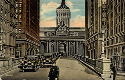 Grand Central Station and New York Cenral Building Postcard