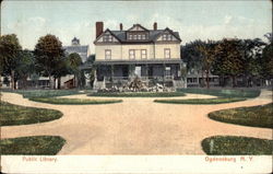 Public Library Ogdensburg, NY Postcard Postcard